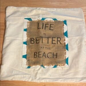 Beach-Themed Decorative Pillow Cover 18 inch